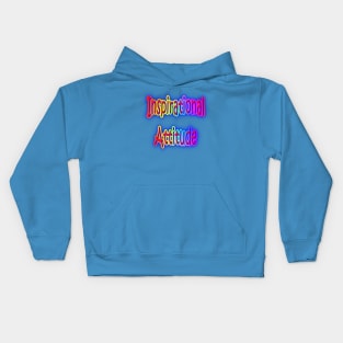 Inspirational Attitude Neon Retro Rainbow Kids Hoodie